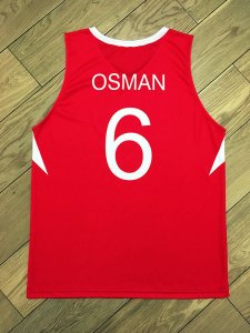 Cedi Osman 6 Team Turkey Basketball Maillot Imprimé Rouge