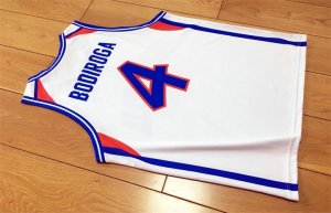 Dejan Bodiroga 4 Team Jugoslavija Yugoslavia Retro Basketball Maillot Blanc