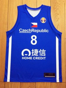 Tomas Satoransky 8 FIBA World Cup 2019 Team Czech Basketball Maillot Bleu