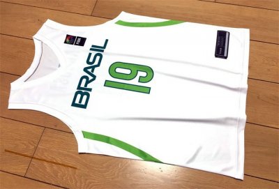 19 Barbosa Brazil Team 2016 FIBA Basketball World Cup Maillot Blanc