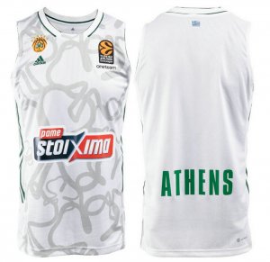 Panathinaikos 2022-23 Away Basketball Maillot Blanc