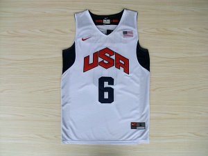 Maillot LeBron James 6 2012 Olympics Team USA Basketball Blanc Nike Homme