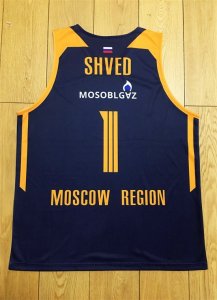 Shved 1 Moscow Region Khimki Dark Bleu Basketball Maillot