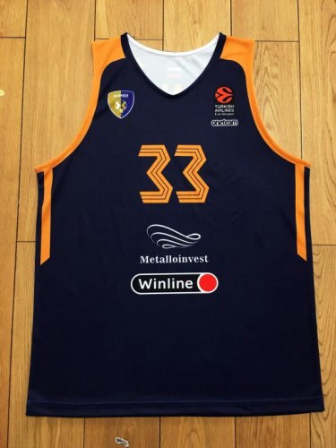 33 Equality Moscow Region Khimki Dark Bleu Basketball Maillot