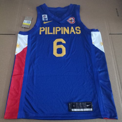 Maillot 6 Clarkson Philippines 2023 FIBA Bleu Homme