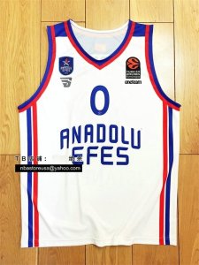 0 Shane Larkin Anadolu Efes Istanbul Euroleague Home Maillot Blanc