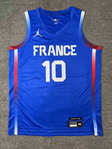 10 Fournier France Olympics Limited Road Maillot Bleu