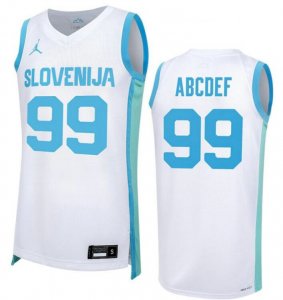 99 ABCDEF Slovenia Limited Home Maillot Blanc