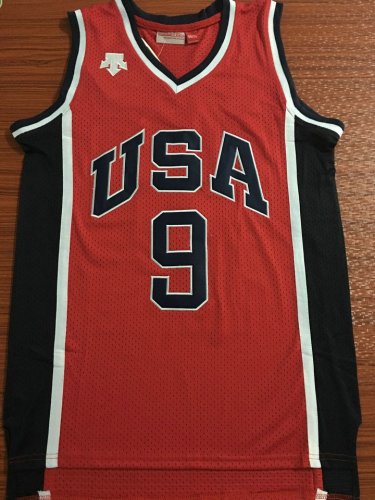 Maillot 9 Jordan 1984 USA Team Rouge Homme