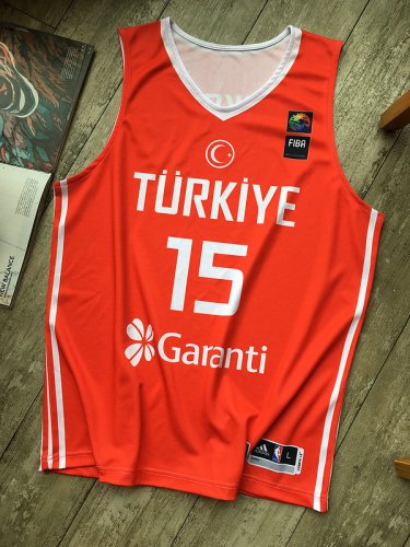 Hedo Turkoglu 15 Turkey Team Basketball Maillot