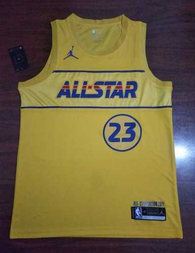 Maillot 23 james 2021 All star game Jaune Homme