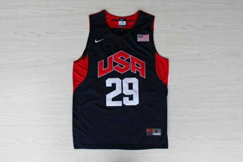 Maillot Nike 29 George 2012 Team USA Olympics Bleu Homme