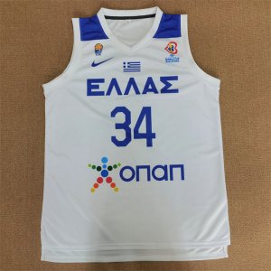 Antetokounmpo G. 34 Blanc Greece 2023 Fiba Eurobasket Maillot