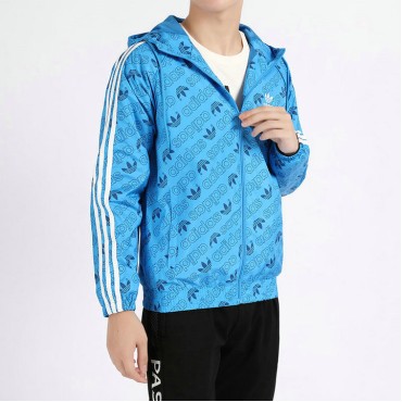 impermeable adidas homme - veste à capuche essentials french terry 3 stripes full zip